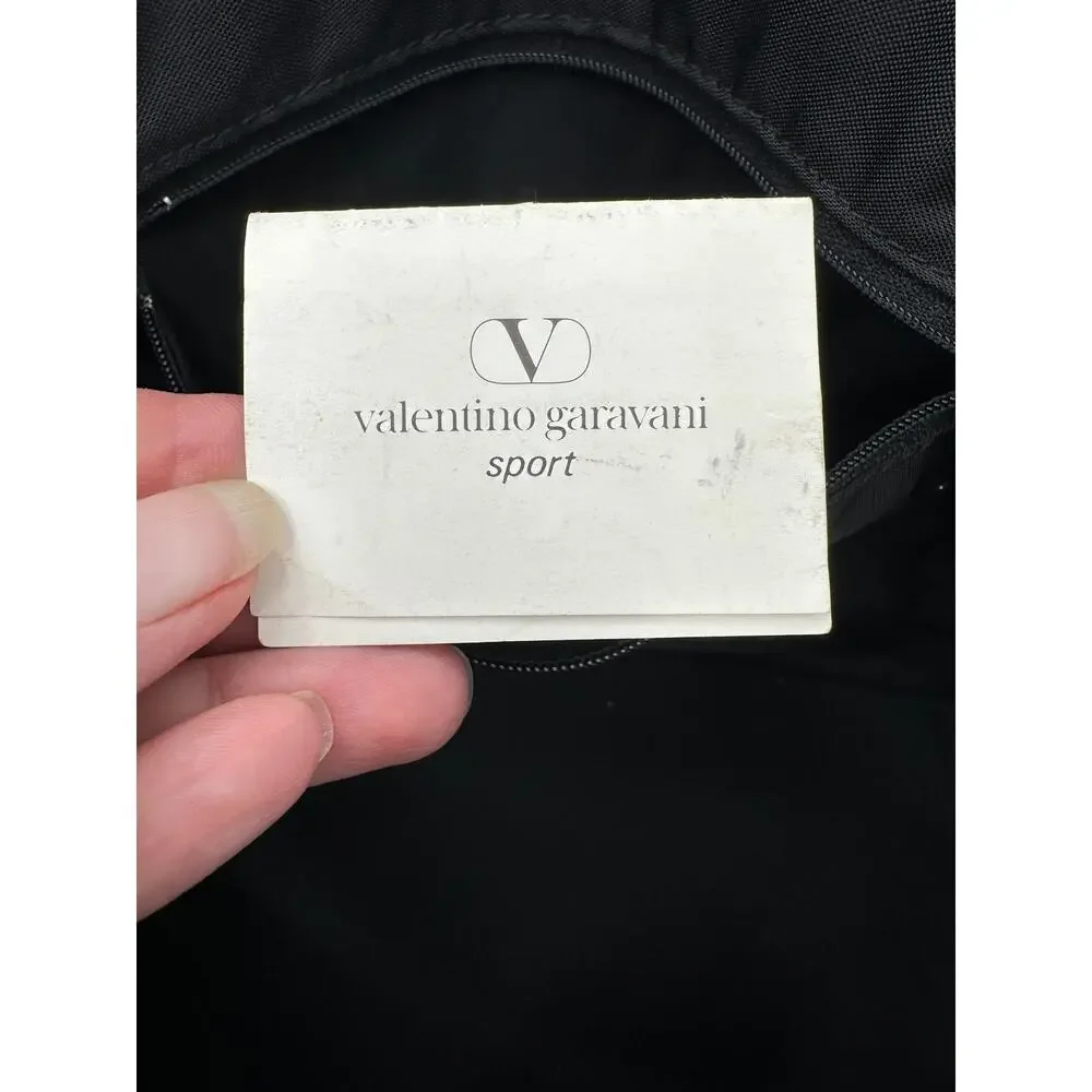 Vintage Valentino Garavani Sport Duffel Bag Black Nylon Croc Trim + COA